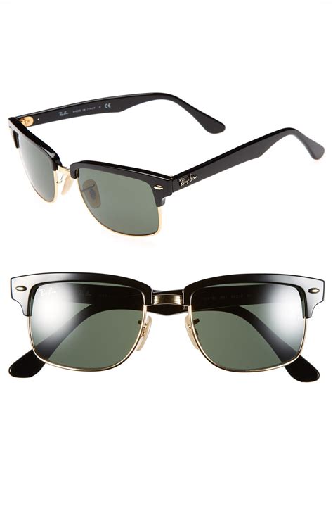 clubmaster' square 52mm sunglasses|52mm polarized square clubmaster sunglasses.